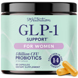 SMNutrition GLP-1 Support pour femmes – bouteille, soutien nutritionnel quotidien.