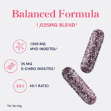 Étiquette SMNutrition Myo-Inositol et D-Chiro Inositol – ratio 40:1 et informations produit.