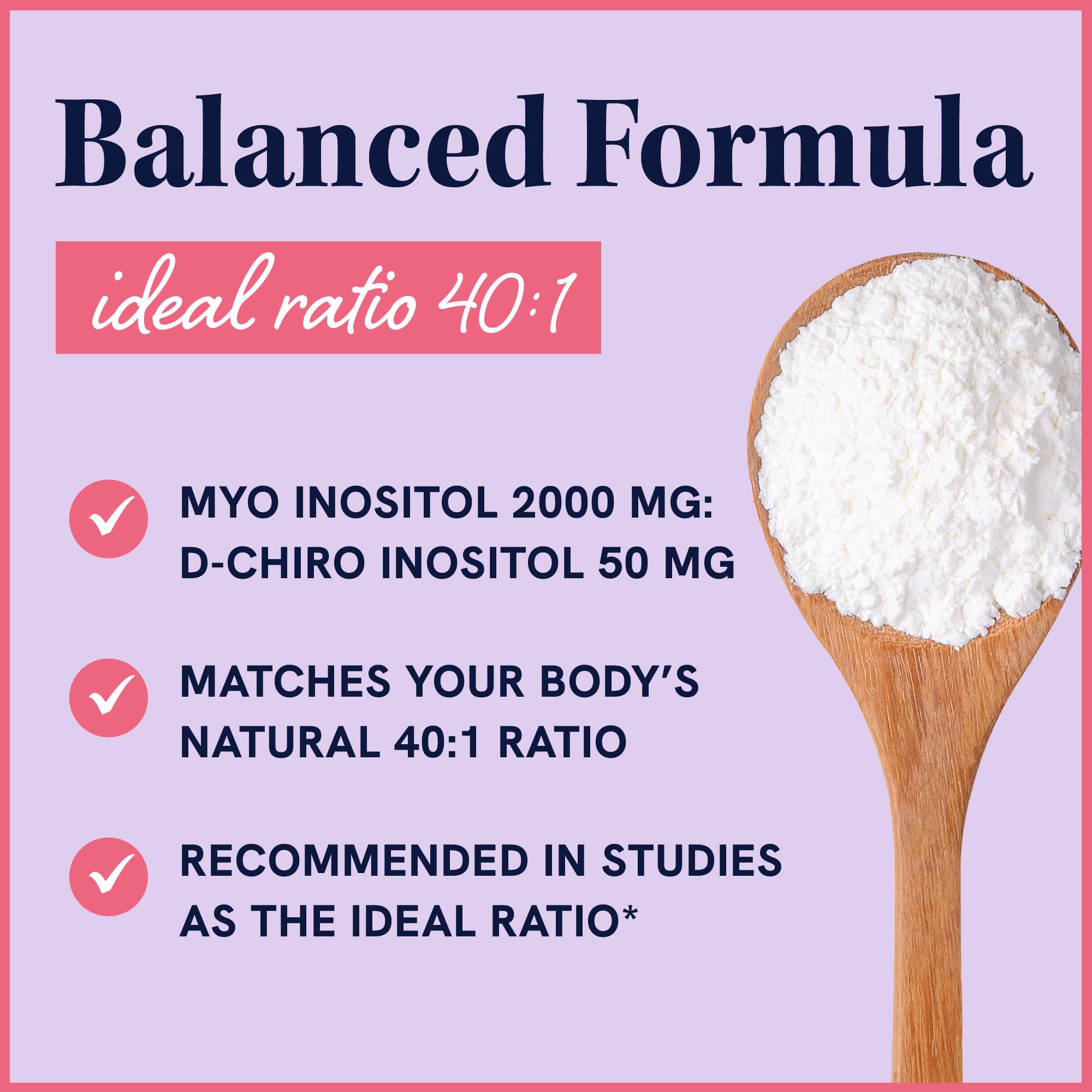 SMNutrition poudre Myo-Inositol et D-Chiro Inositol, ratio 40:1 pour usage quotidien.