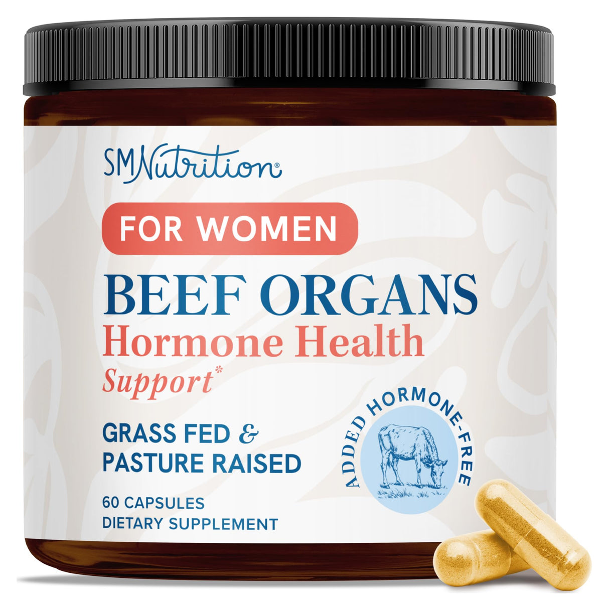 SMNutrition Bœuf Organes pour femmes — bouteille, énergie potentielle et routine quotidienne
