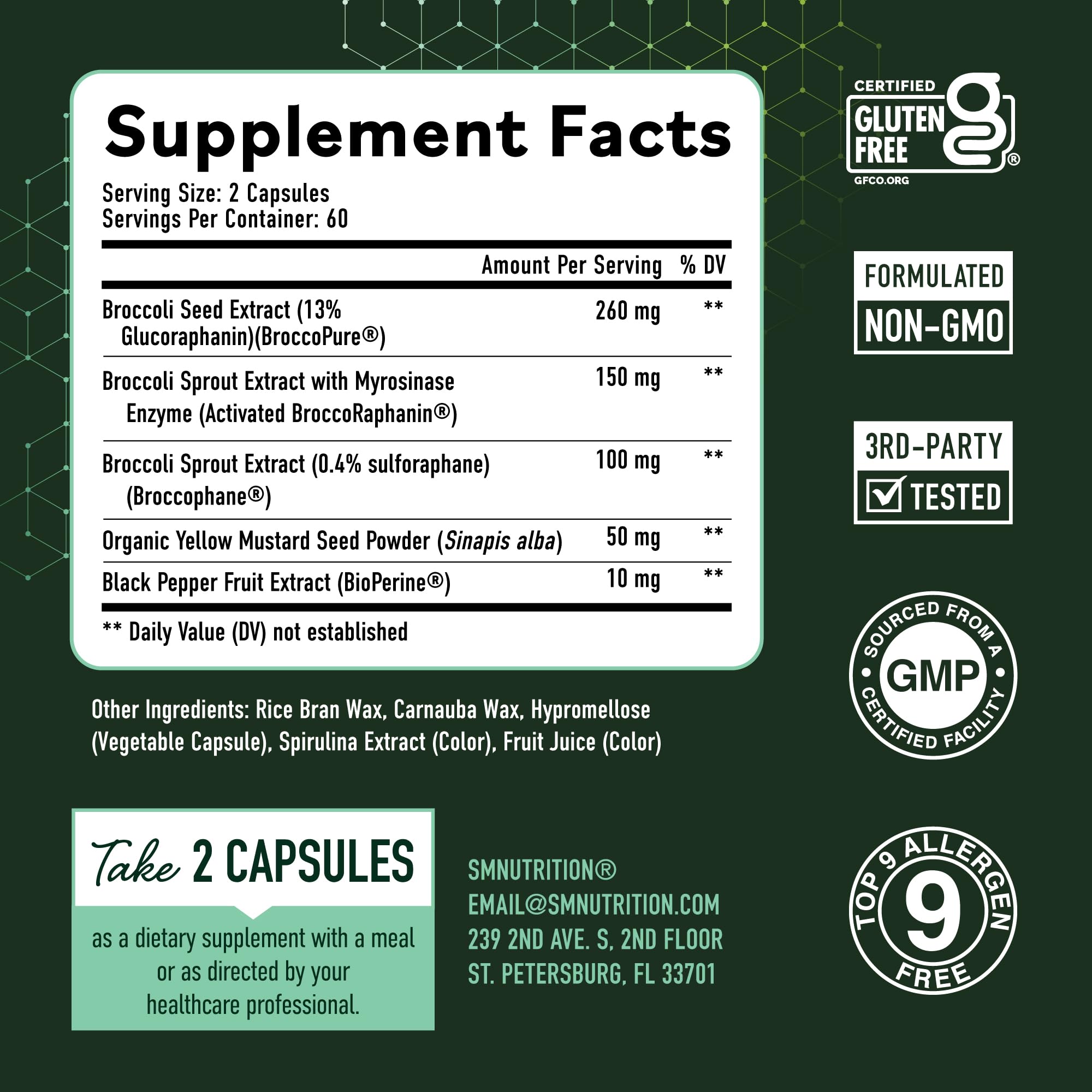 SMNutrition logo sans gluten sans allergènes et sans OGM.