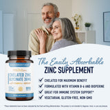 SMNutrition Zinc Chelaté Bisglycinate 30 mg — capsules faciles à avaler et absorbantes.