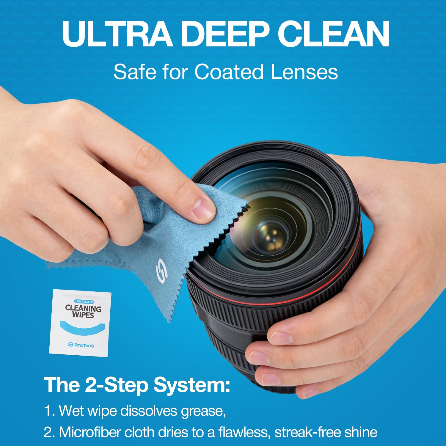 SmoTecQ nettoyage sans trace des verres et lunettes.