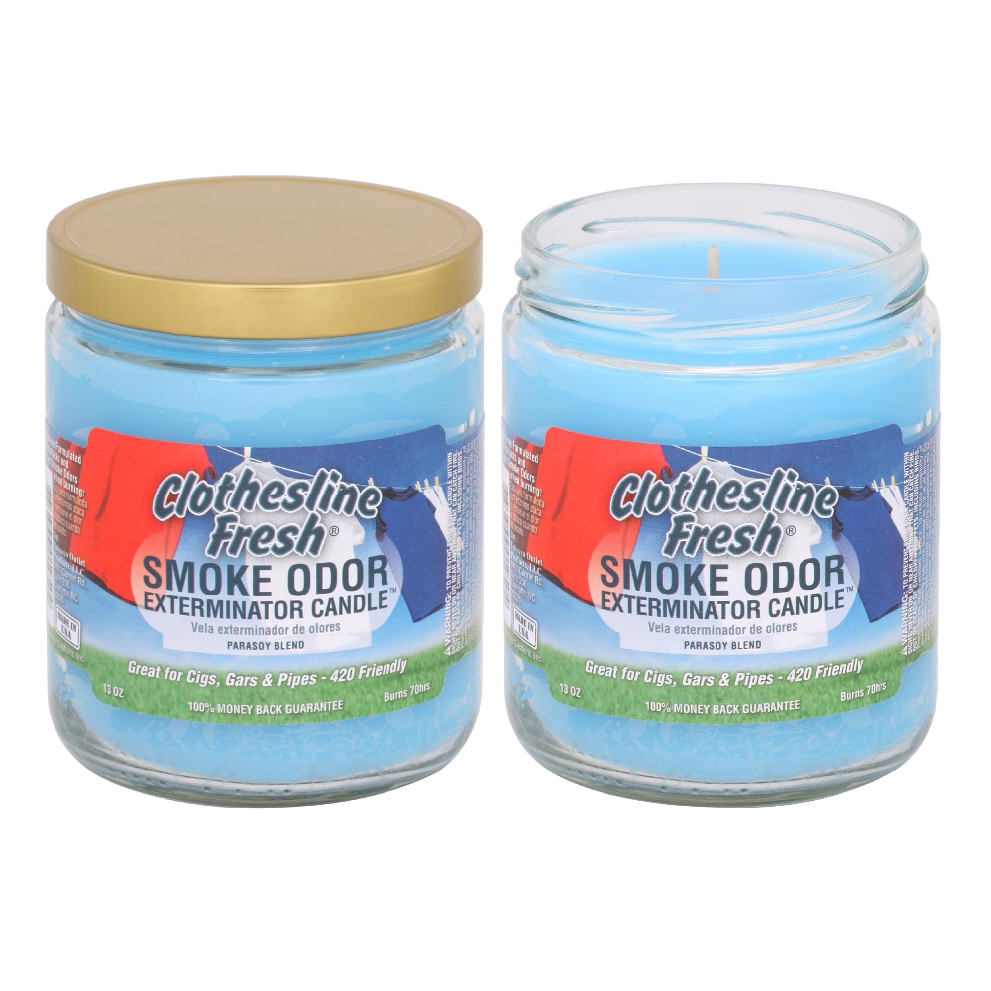 Smoke Odor Exterminator Bougie 13oz, fraicheur-linge, aide à atténuer les odeurs domestiques.
