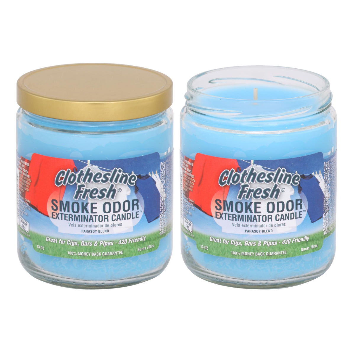 Smoke Odor Exterminator Bougie 13oz, fraicheur-linge, aide à atténuer les odeurs domestiques.