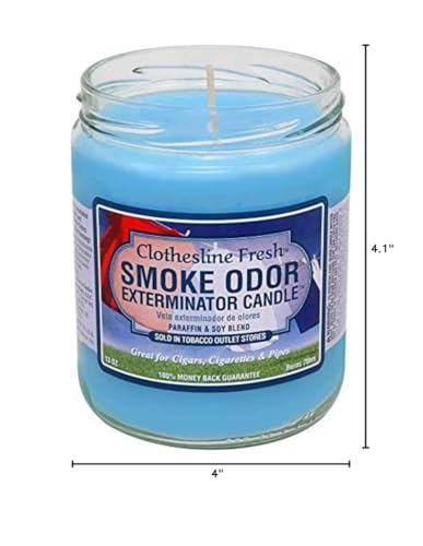Bougie Smoke Odor Exterminator 13oz, Propreté maison, neutralisation des odeurs persistantes.