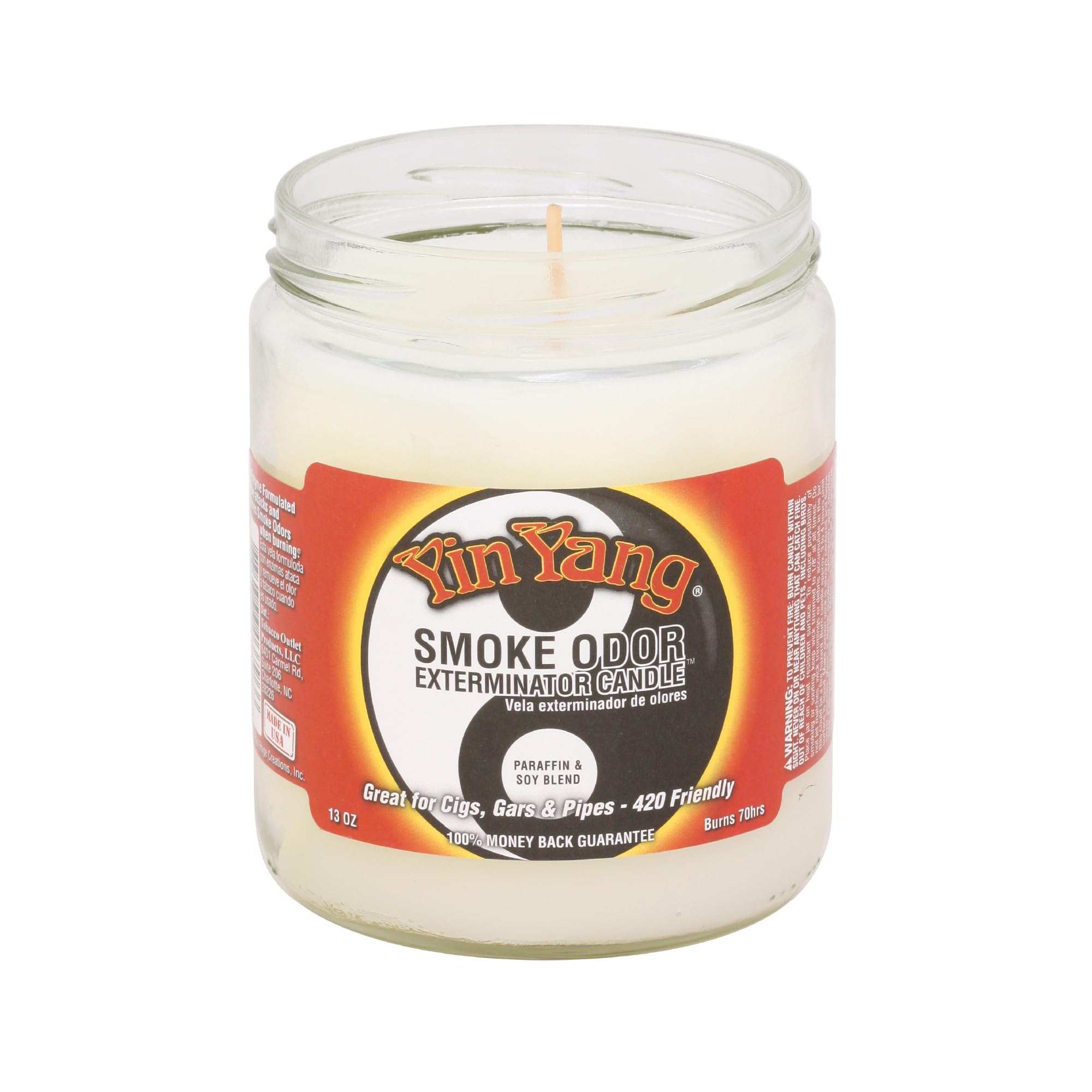 Bougie Smoke Odor Exterminator Yin Yang, atténue les odeurs et rafraîchit l'ambiance