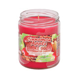 Bougie Smoke Odor Exterminator Cannelle Pomme pour neutraliser les odeurs de fumée et parfumer l’intérieur.