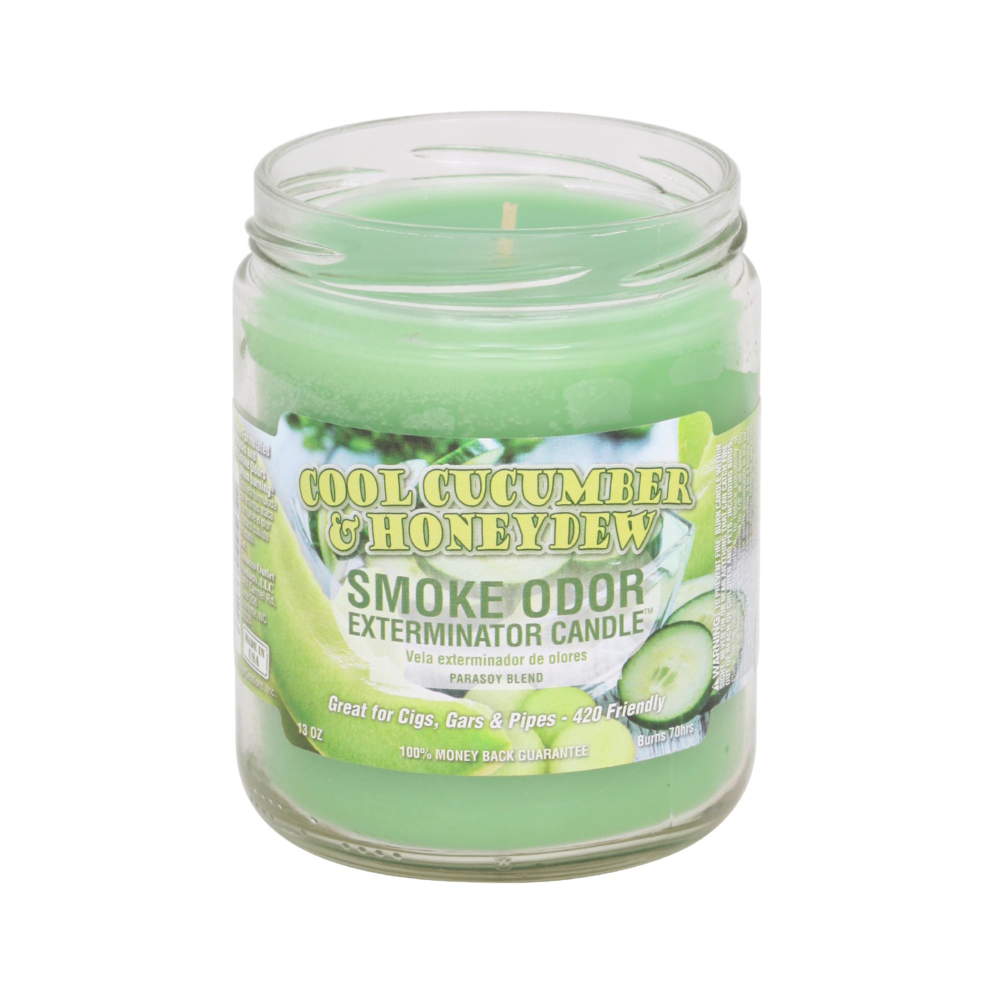 Bougie Smoke Odor Exterminator au parfum Concombre frais et melon miel pour rafraîchir l'air
