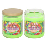 Bougie Smoke Odor Exterminator Hippie Love, neutralise les odeurs et parfume l’intérieur.