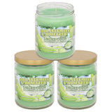 Bougie Smoke Odor Exterminator au parfum concombre frais et melon miel, idéale pour neutraliser les odeurs.