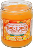 Bougie Smoke Odor Exterminator Orange Lemon Splash, brûle 70 heures et neutralise les odeurs tenaces.