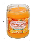 Bougie Smoke Odor Exterminator Orange Lemon Splash, utile contre les fumées et les odeurs d'animaux.