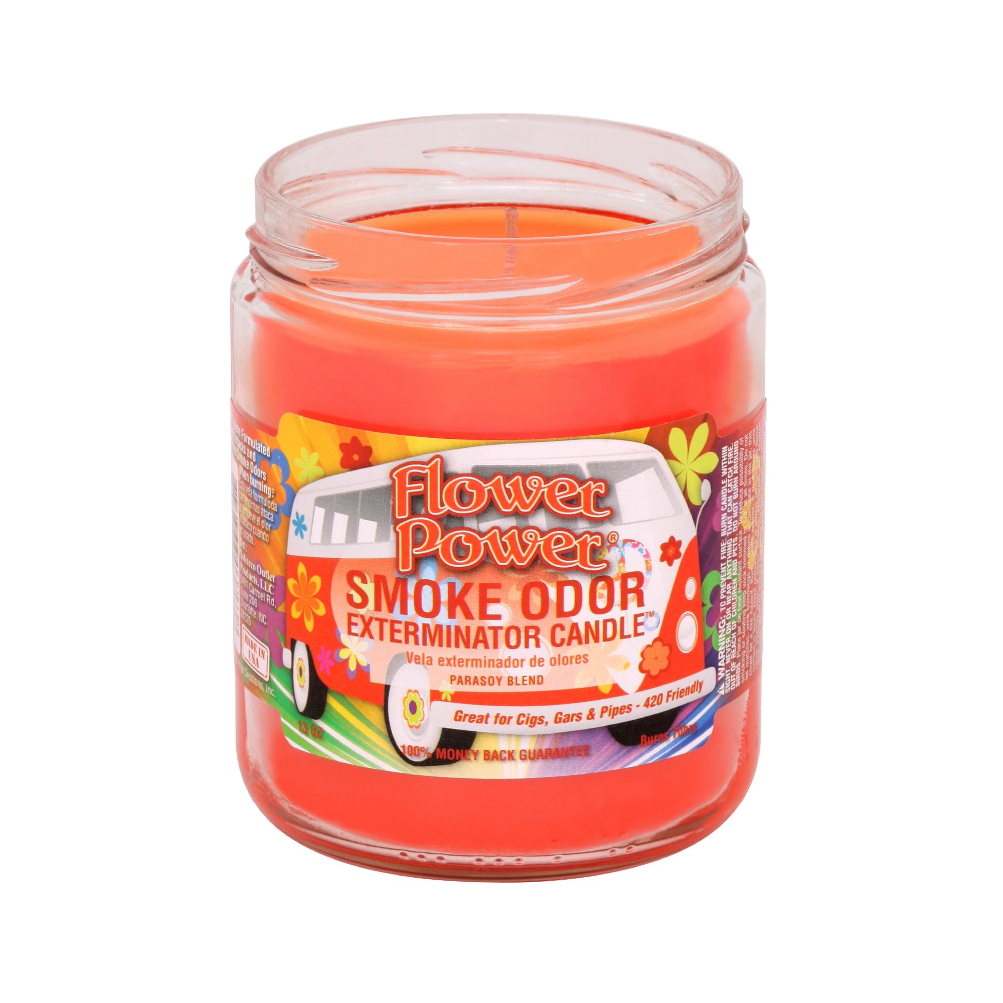 Bougie Flower Power de Smoke Odor Exterminator, élimine les odeurs de fumée et d’animaux domestiques