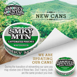 Smokey Mountain Poche Caféinée Wintergreen, saveur précise et maintien sans nicotine.
