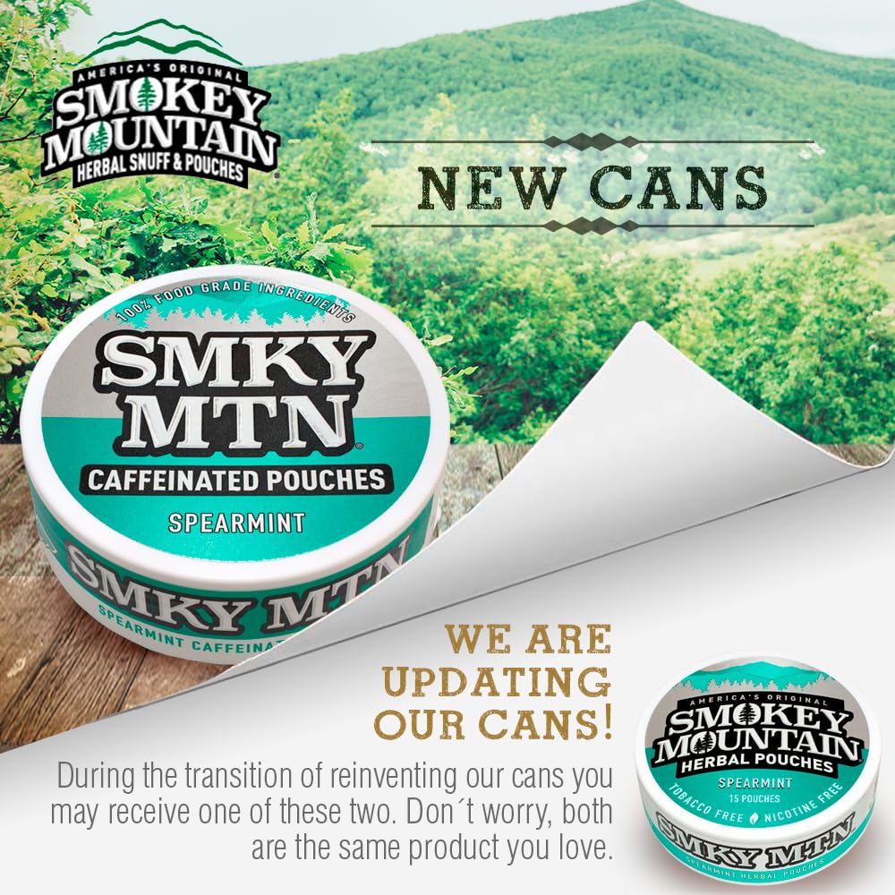 Smokey Mountain sachets menthe poivrée, texture naturelle pour une dégustation agréable.