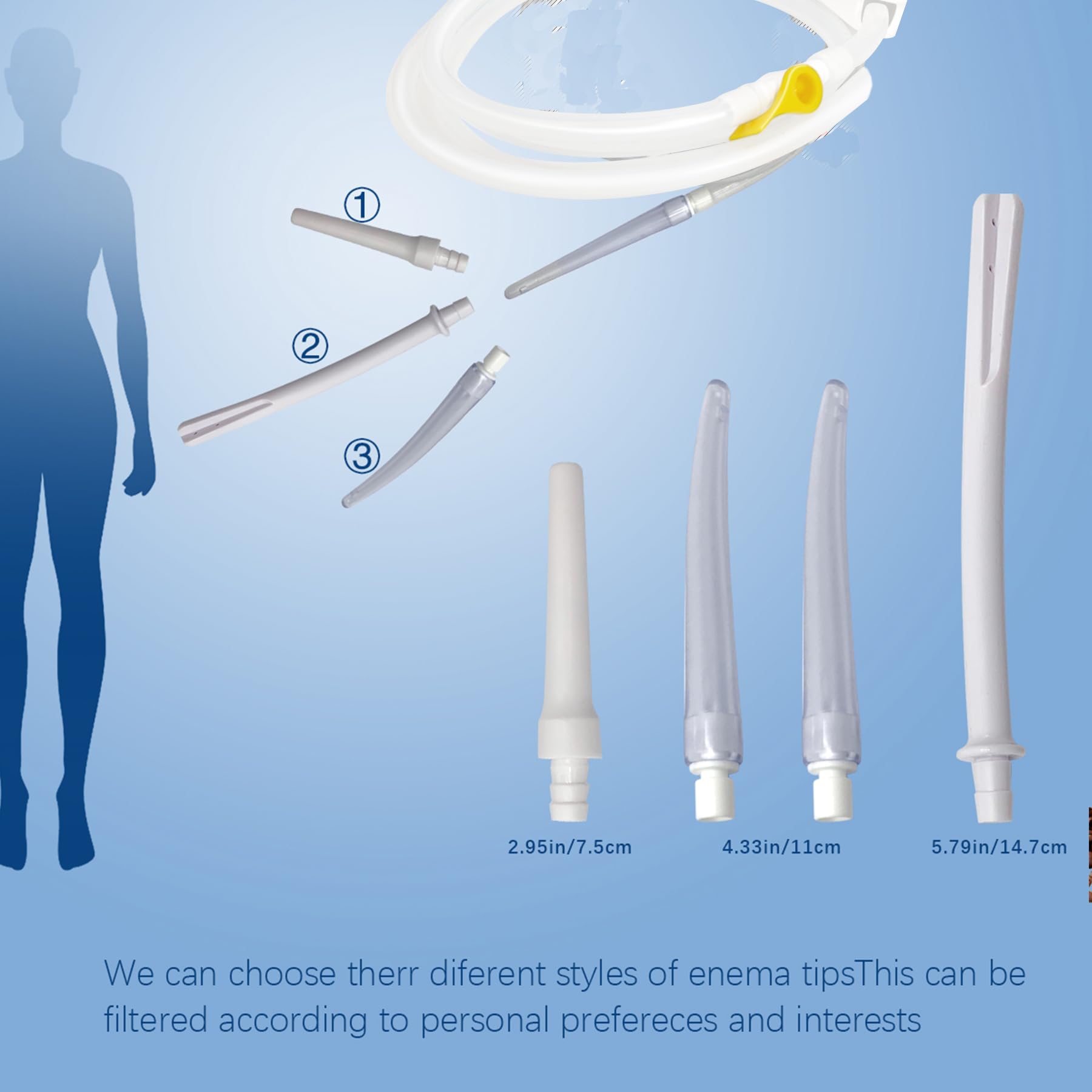 Smokitcen tuyau silicone 1,9 m, flux régulé pour un lavage maîtrisé.