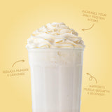 Smoothie banane vanille, texture lisse et saveur agréable.