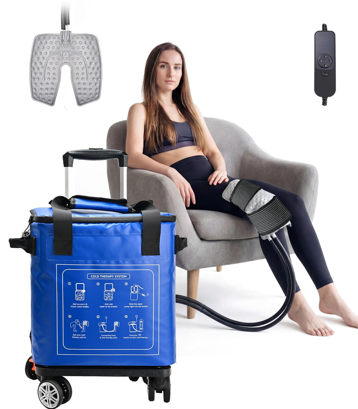 Smusrks machine glace genou post-chirurgie, thérapie ciblée à domicile