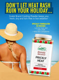 Texture fine de Snake Brand Prickly Heat pour une application douce et efficace.