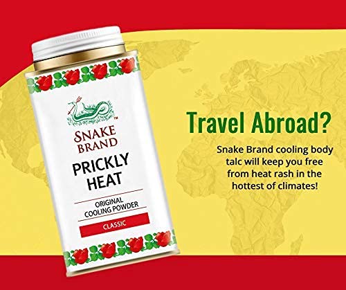 Sécurité et usage quotidien avec Snake Brand Prickly Heat sans amiante.