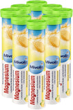 Snana Mivolis Magnesium: comprimés effervents dans un verre d'eau, soutien potentiel du fonctionnement musculaire.