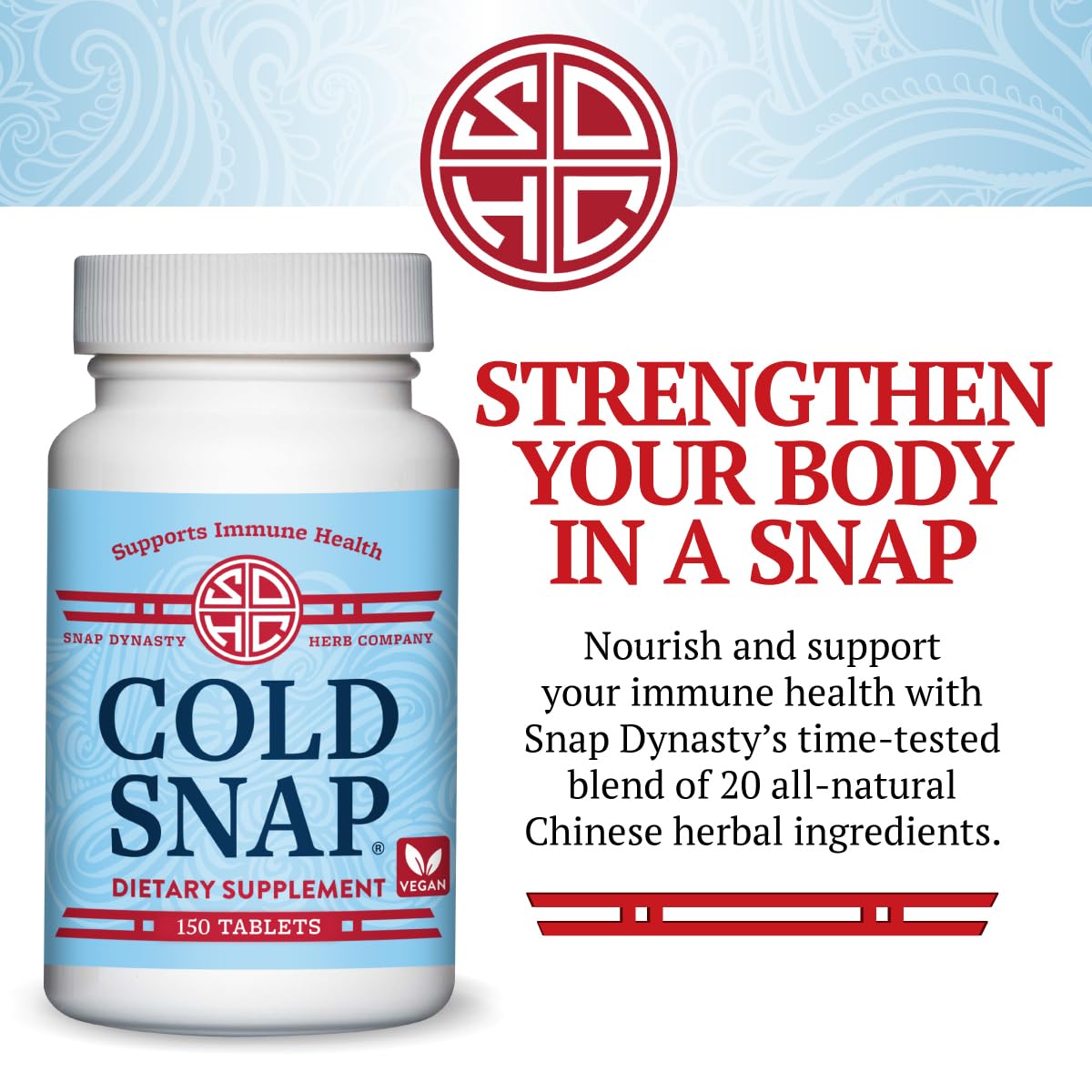 Snap Dynasty Cold Snap — bouteille compacte pour une prise quotidienne facile.