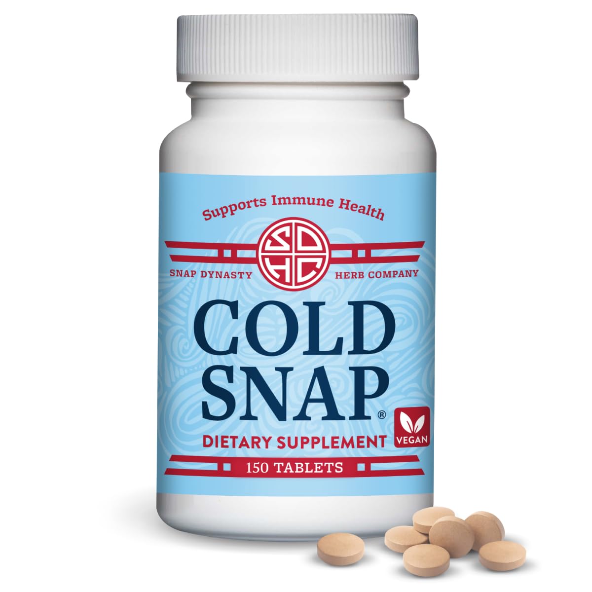 Snap Dynasty Cold Snap comprimés 150ct: soutien immunitaire pratique toute l'année.