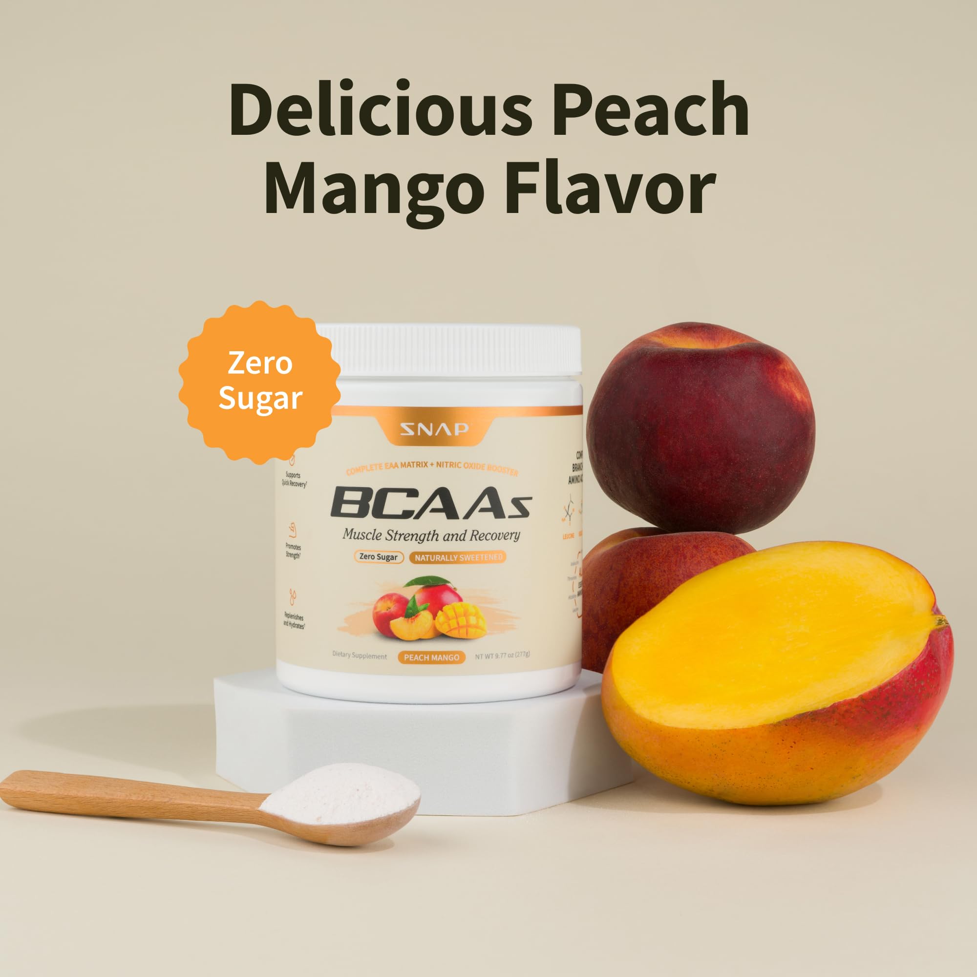 Snap Supplements BCAA poudre mélange eau: dissolution rapide et goût agréable pendant l effort