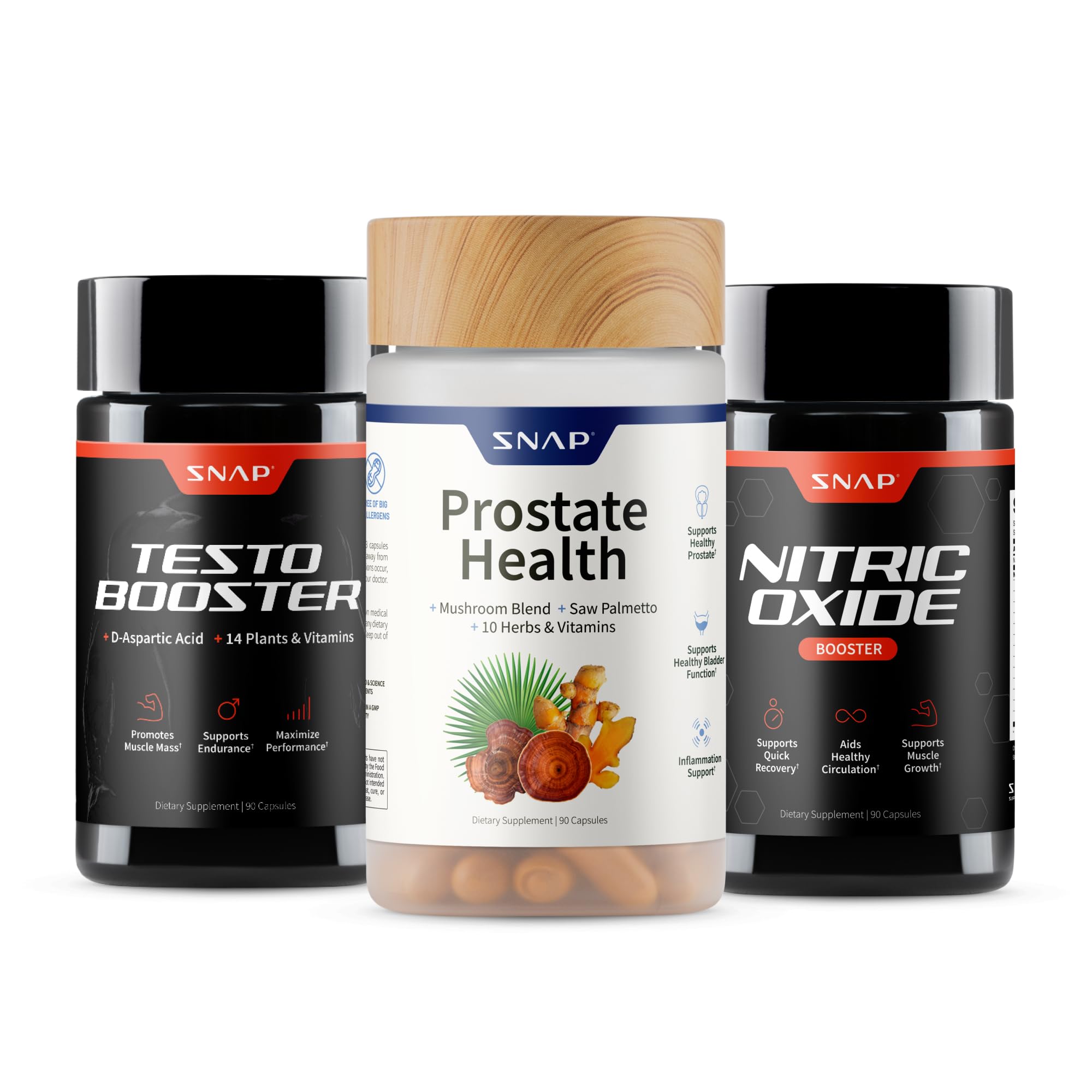Snap Supplements Big Boy Bundle : sante prostatique avec saw palmetto et confort urinaire.