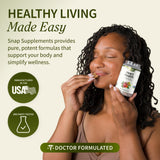 Snap Supplements – capsule COQ10 symbole d’énergie cellulaire potentielle.