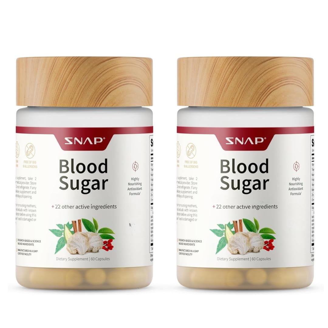 Snap Supplements Mélange Glycémie – Bouteille pratique pour l’équilibre du glucose