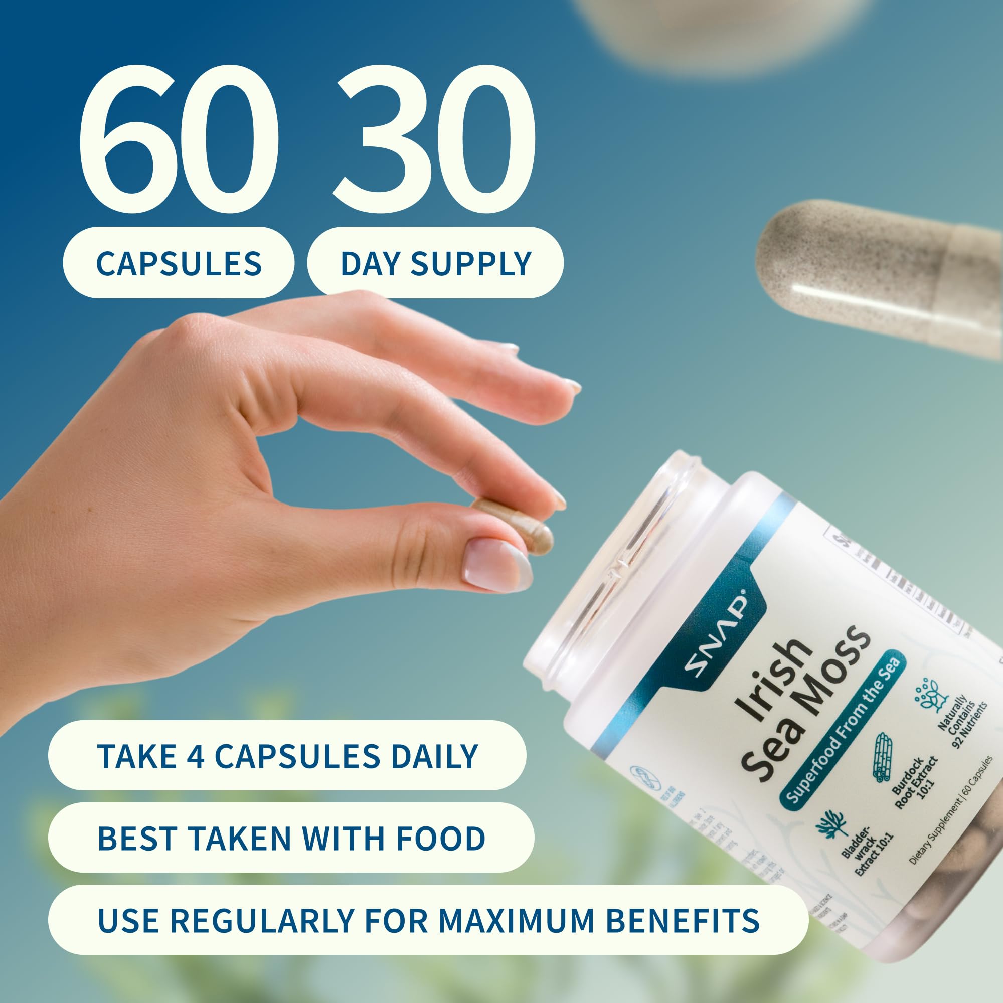 Snap Supplements étiquette certifiée GMP assure traçabilité et qualité.