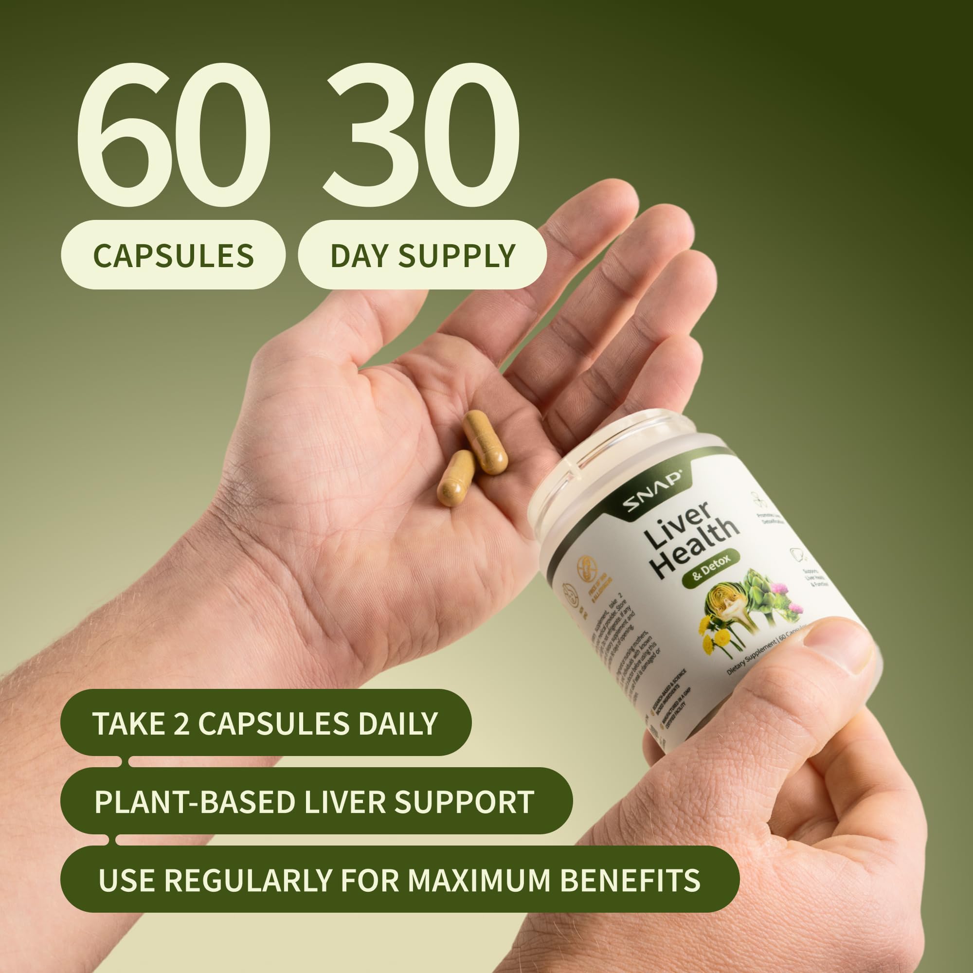 Formule Antioxydants Snap Supplements, associe curcuma et résveratrol pour la vitalité.