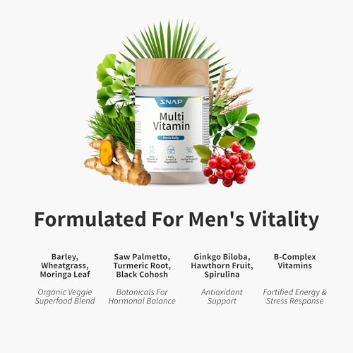 Snap Supplements Multivitamines Homme – capsules faciles à avaler