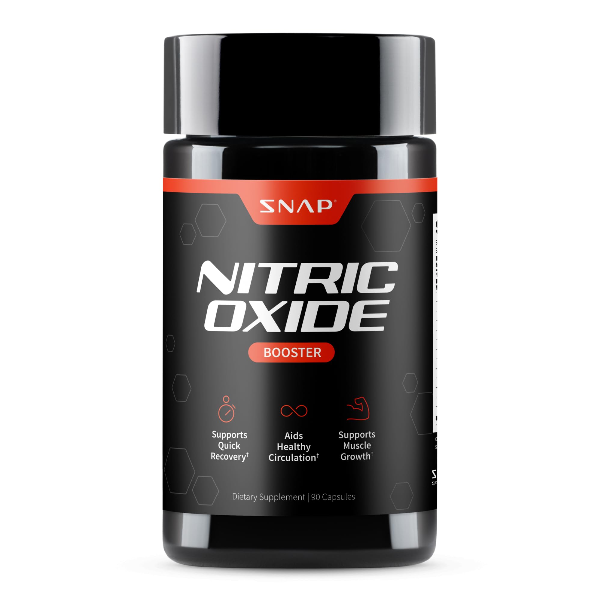 Snap Supplements Nitrique: bouteille pratique pour énergie naturelle et vigueur
