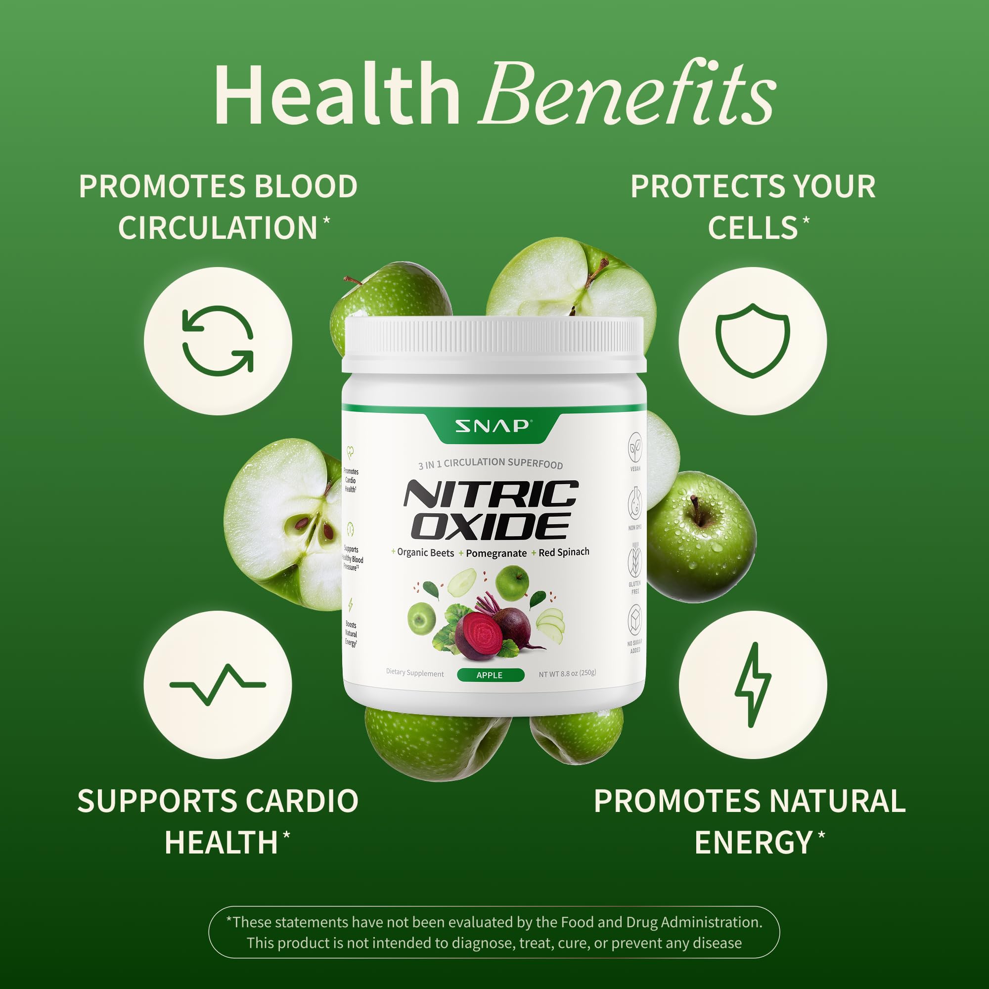 Mélange grenade et épinard sur Poudre Betterave Bio Snap Supplements