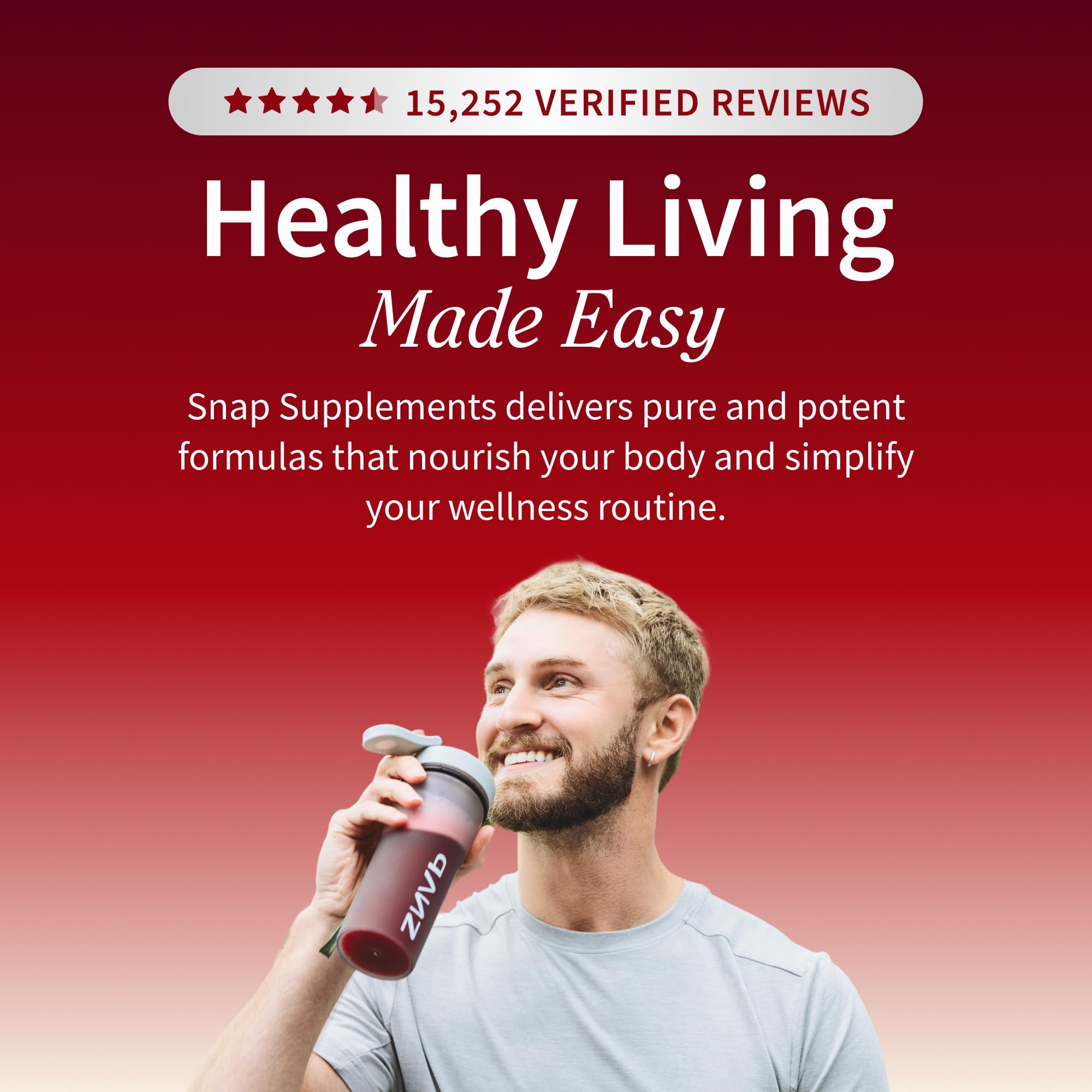 Snap Supplements Poudre Betterave – bouteille sport, idéale pendant l'entraînement.