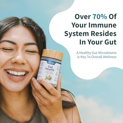 Snap Supplements – Prébiotiques inuline et FOS: nourrissent les bactéries bénéfiques et soutiennent le microbiote.
