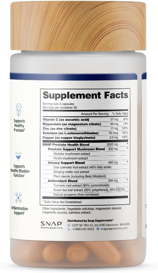 Snap Supplements Prostate Health – usine certifiée GMP et contrôle qualité.