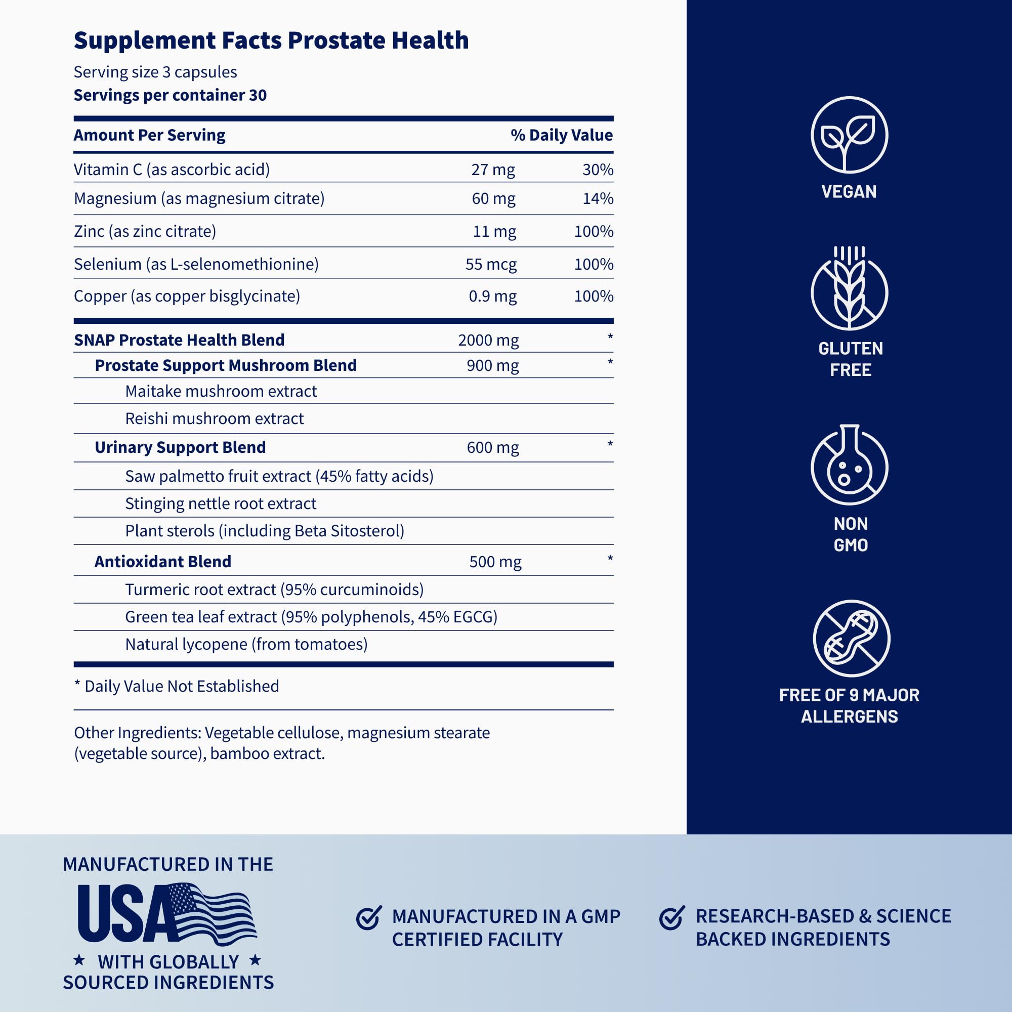 Snap Supplements Prostate Health – format pratique pour utilisation quotidienne à domicile.