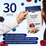 Arôme grenade-framboise Snap Supplements Prostate, prise quotidienne agréable.