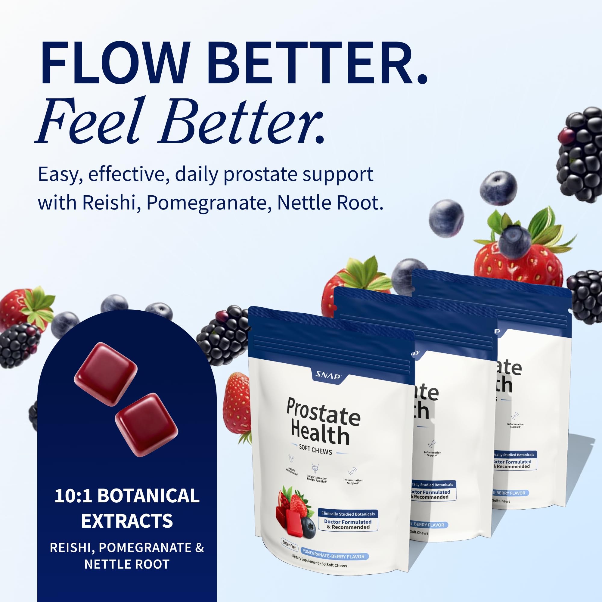 Emblaage élégant de Snap Supplements Prostate pour un usage pratique au quotidien.
