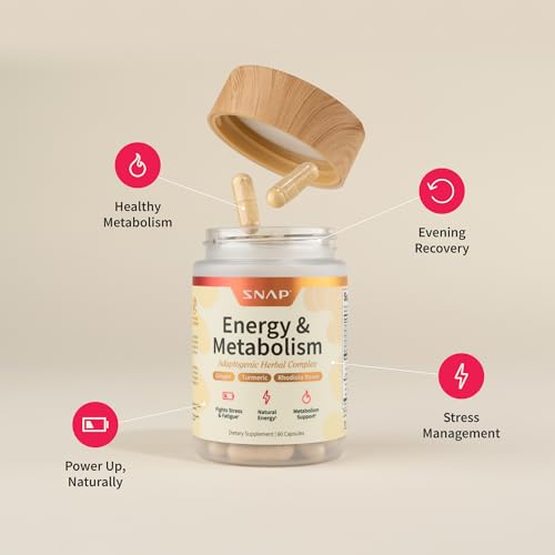 Snap Supplements Rhodiola Rosea capsules: équilibre mental lors des périodes stressantes.