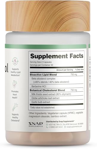 Alliance artichaut et stérols: soutien naturel du métabolisme par Snap Supplements.