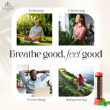 Emballage artisanal SniffElixir menthe: qualité naturelle et soin du détail.