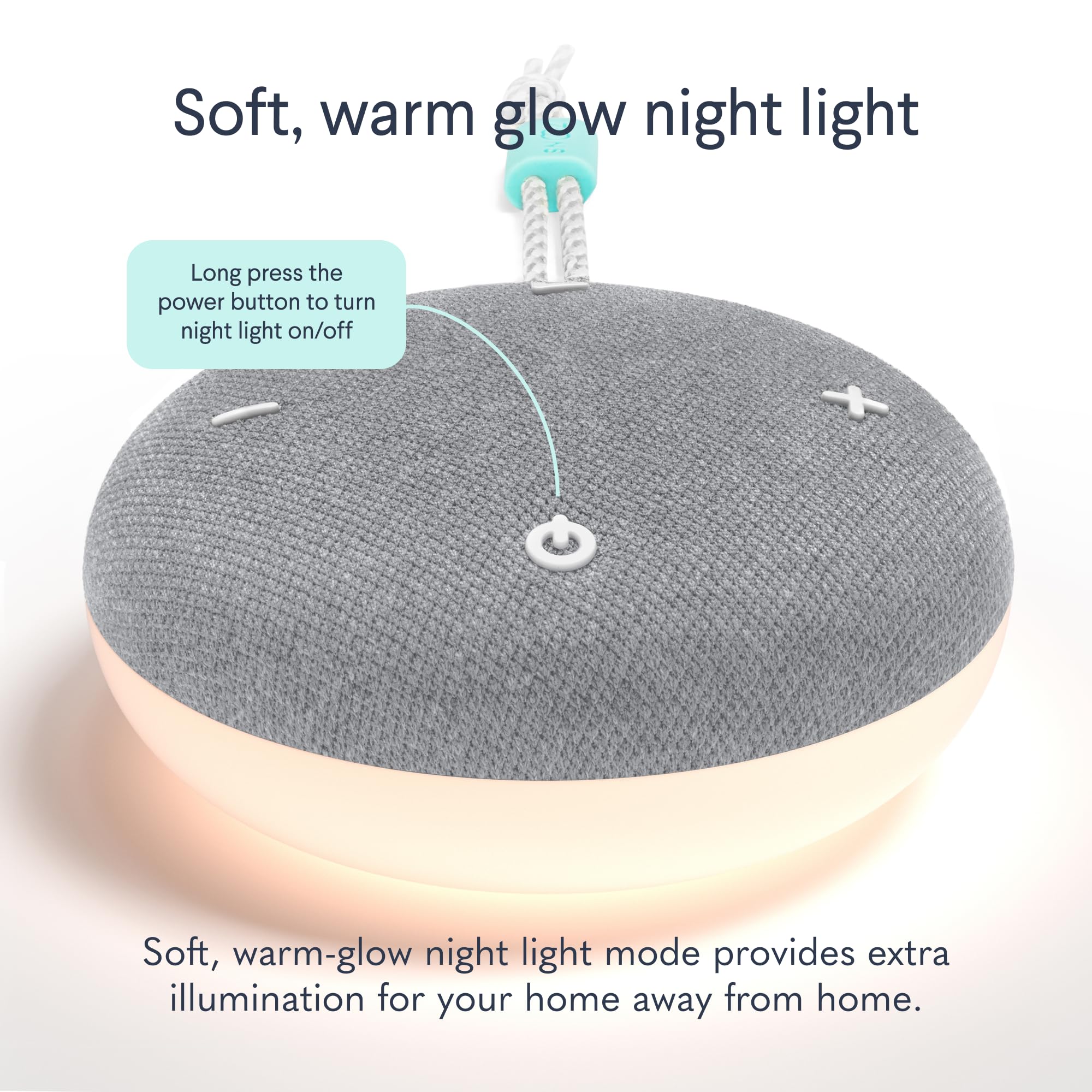 SNOOZ Go: lumière nocturne douce pour éclairage discret lors des voyages.
