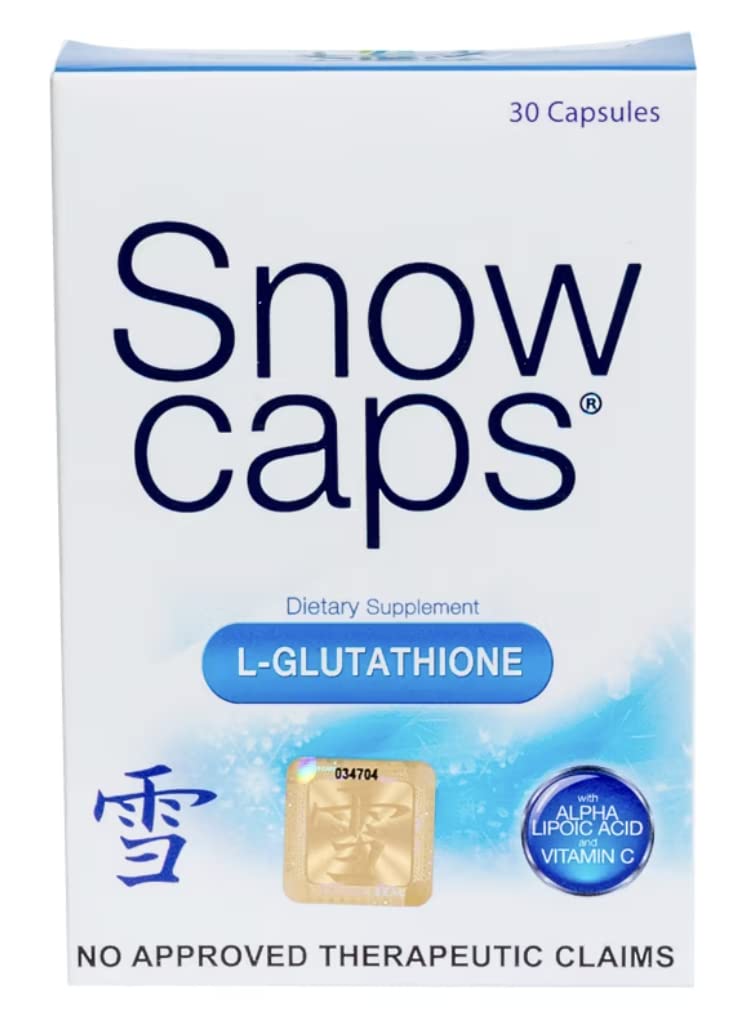 Snow Caps, bouteille de glutathion réduit, favorisant un éclat naturel et sain