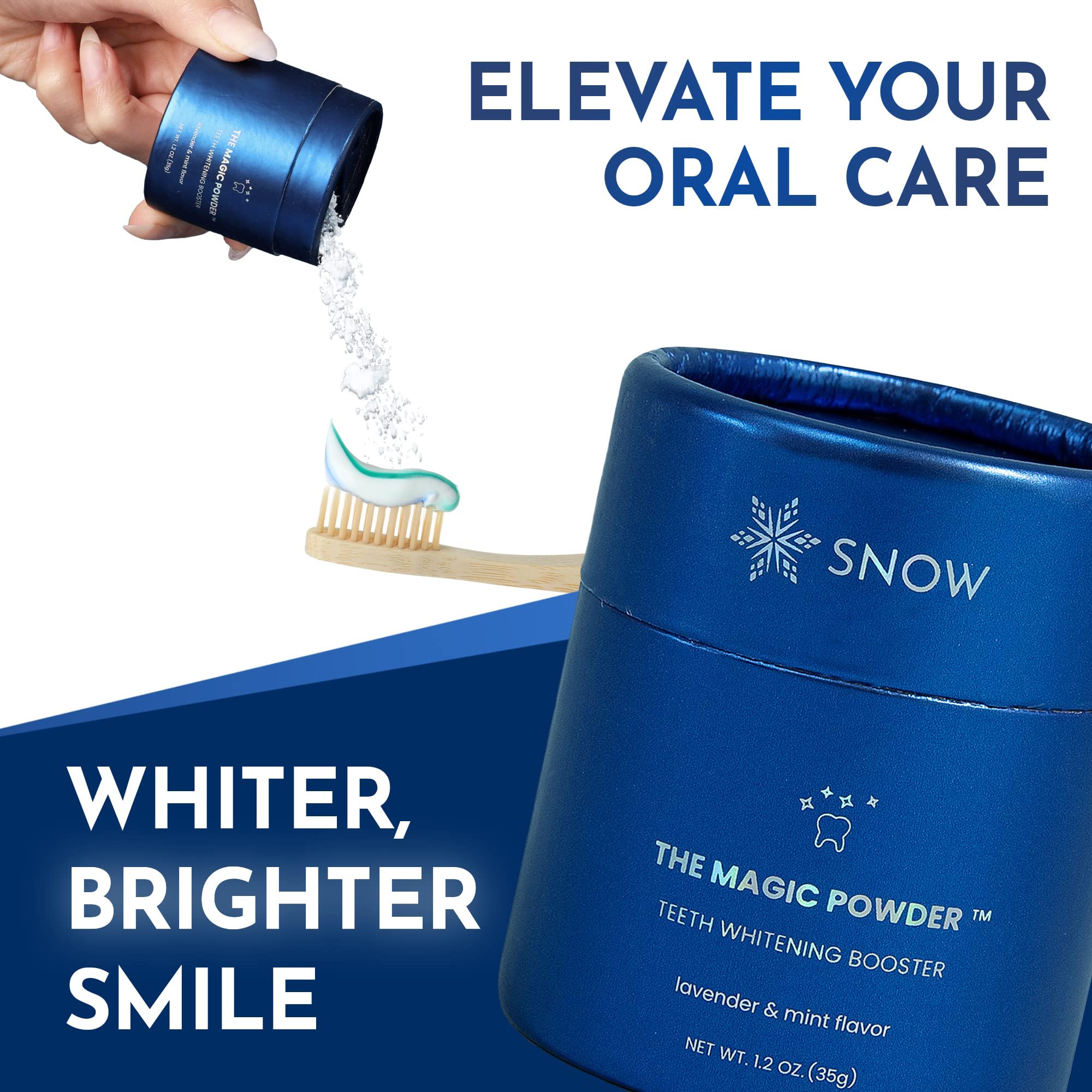 SNOW Snow Magic poudre-3-niveaux-dosage : dosage simple et pratique.