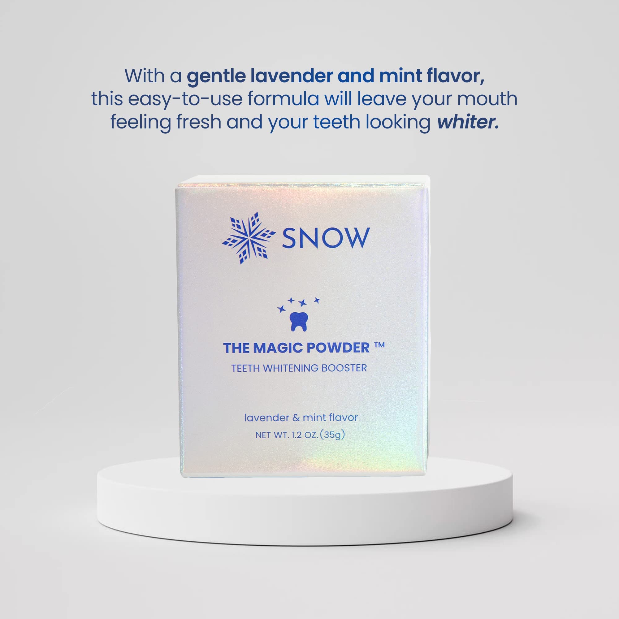 SNOW Snow Magic poudre-lavande-menthe-saveur : expérience fraîche et agréable.